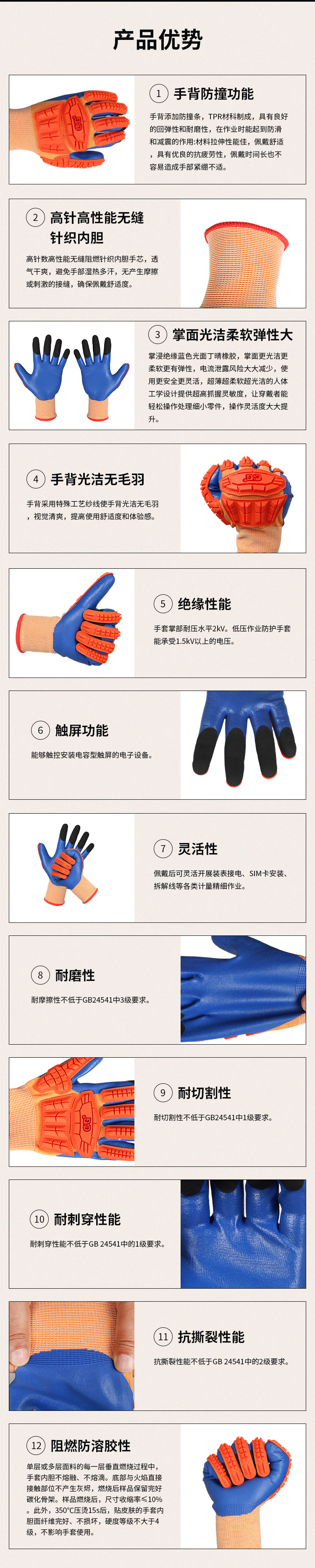 低壓作業(yè)防護手套(手背防撞設(shè)計款)